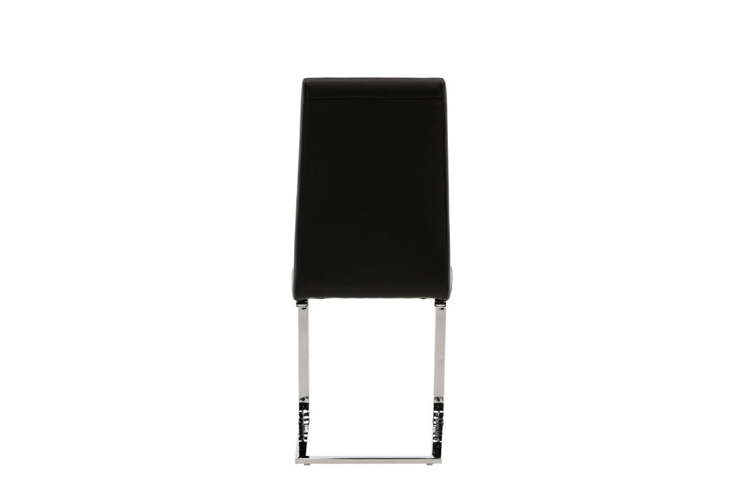 Venture Home Tempo Dining Chair 2-pack - Chromed leg / Black PU