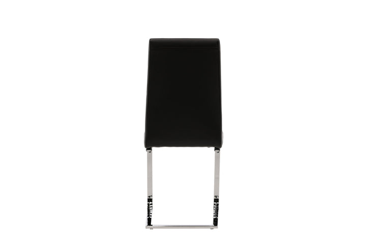 Venture Home Tempo Dining Chair 2-pack - Chromed leg / Black PU