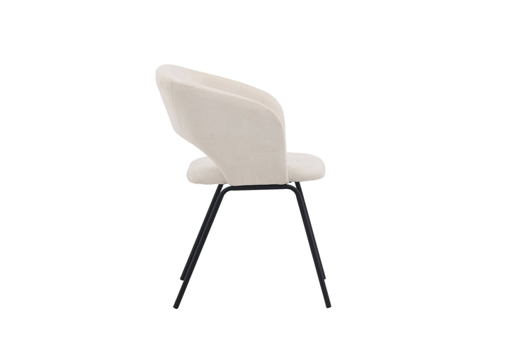 Venture Home Day Dining Chair 2-pack - Matte black / White Linen