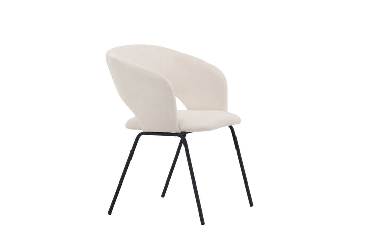 Venture Home Day Dining Chair 2-pack - Matte black / White Linen