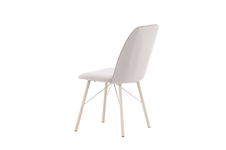 Venture Home Everyday Dining Chair 2-pack - White Wash / Light grey Velvet