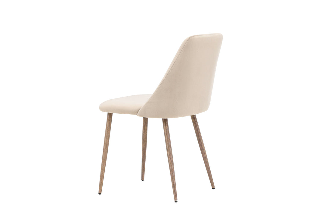 Venture Home Night Dining Chair 2-pack - Dark walnut / Mocca / Brown Fabric