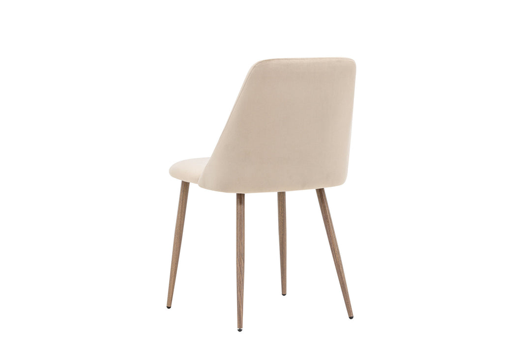 Venture Home Night Dining Chair 2-pack - Dark walnut / Mocca / Brown Fabric