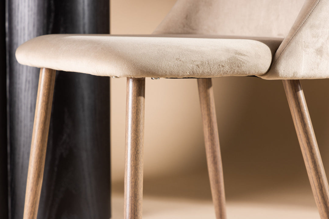 Venture Home Night Dining Chair 2-pack - Dark walnut / Mocca / Brown Fabric