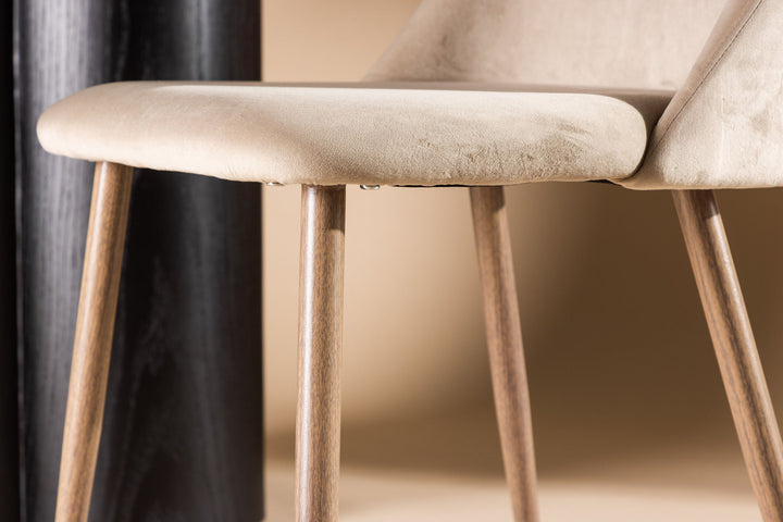 Venture Home Night Dining Chair 2-pack - Dark walnut / Mocca / Brown Fabric