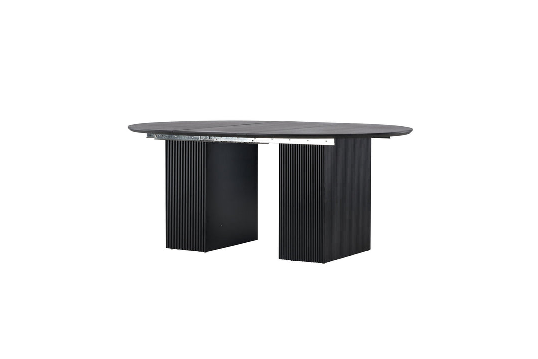 Venture Home Matilda Dining Table Extendable φ130/180 - Black / MDF with veneer