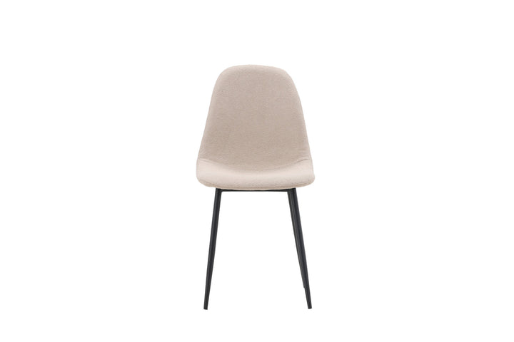 Venture Home Polar Dining Chair 2-pack - Black / Beige Boucle