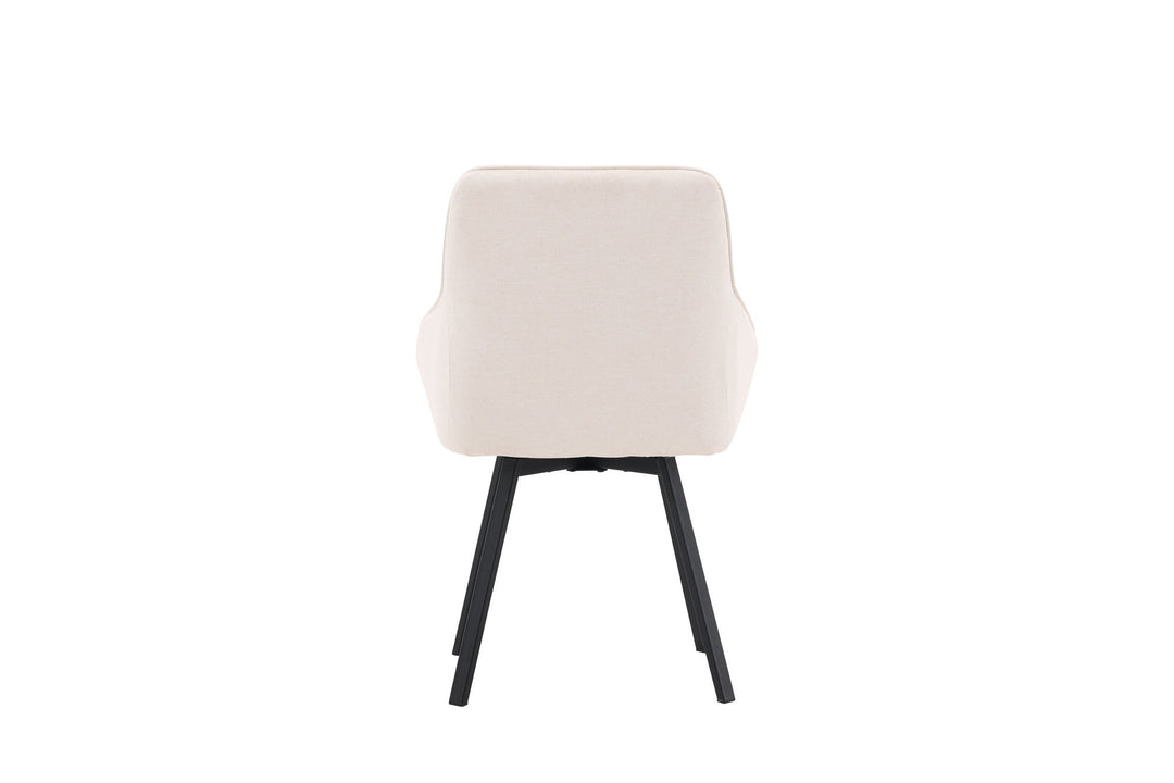 Venture Home Rosie Dining Chair 2-pack - Black / Beige Fabric