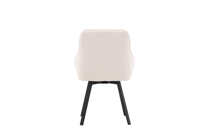 Venture Home Rosie Dining Chair 2-pack - Black / Beige Fabric