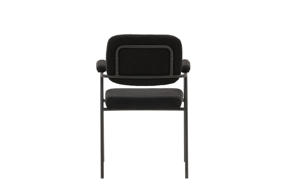 Venture Home Yesterday Dining Chair 2-pack - Black / Black Boucle