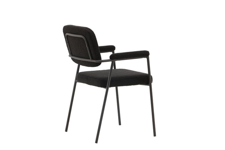 Venture Home Yesterday Dining Chair 2-pack - Black / Black Boucle