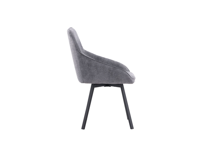 Venture Home Rosie Dining Chair 2-pack - Black / Dark grey Fabric