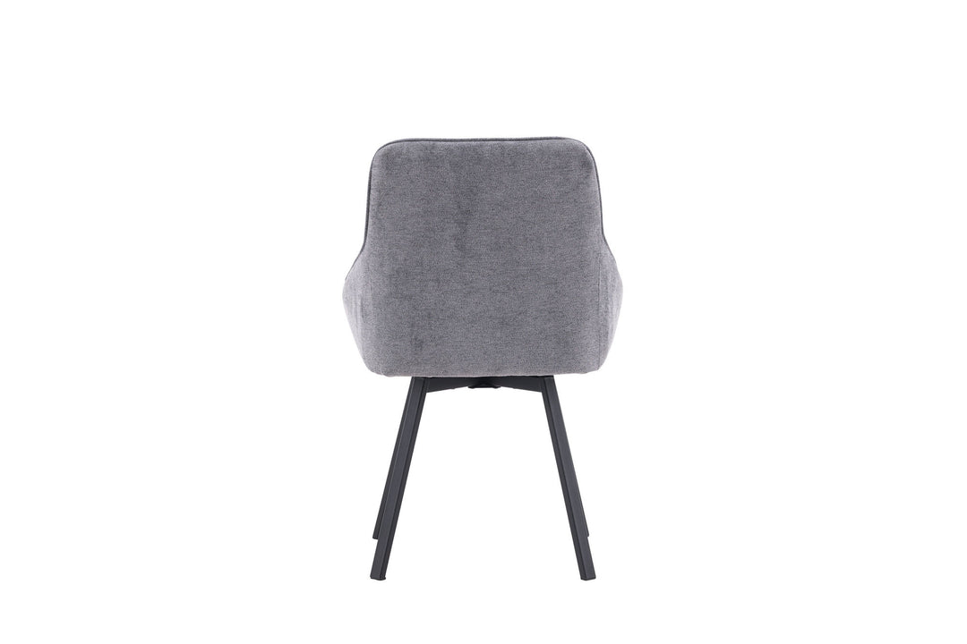 Venture Home Rosie Dining Chair 2-pack - Black / Dark grey Fabric