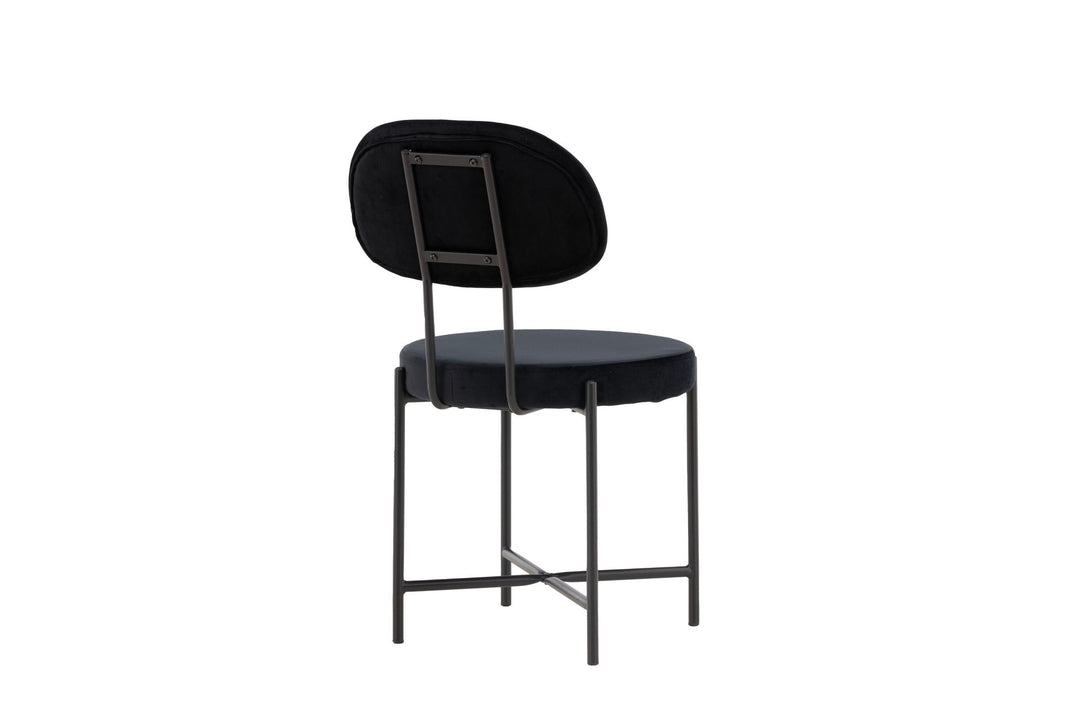 Venture Home Stella Dining Chair 2-pack - Black / Black Velvet