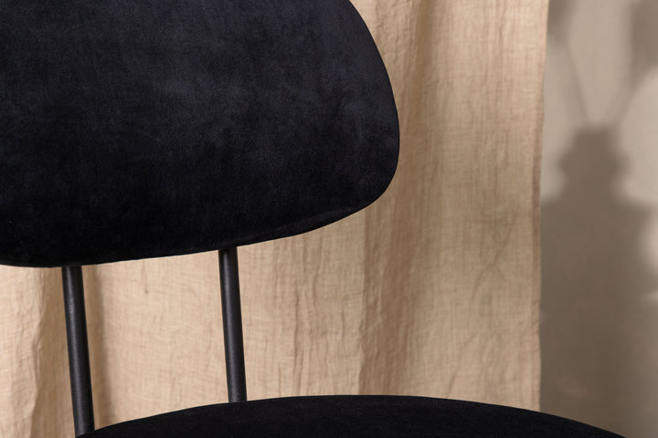 Venture Home Stella Dining Chair 2-pack - Black / Black Velvet