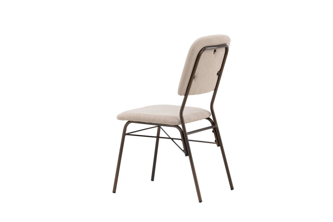 Venture Home Seda Dining Chair 2-pack - Matte brown / Beige Fabric