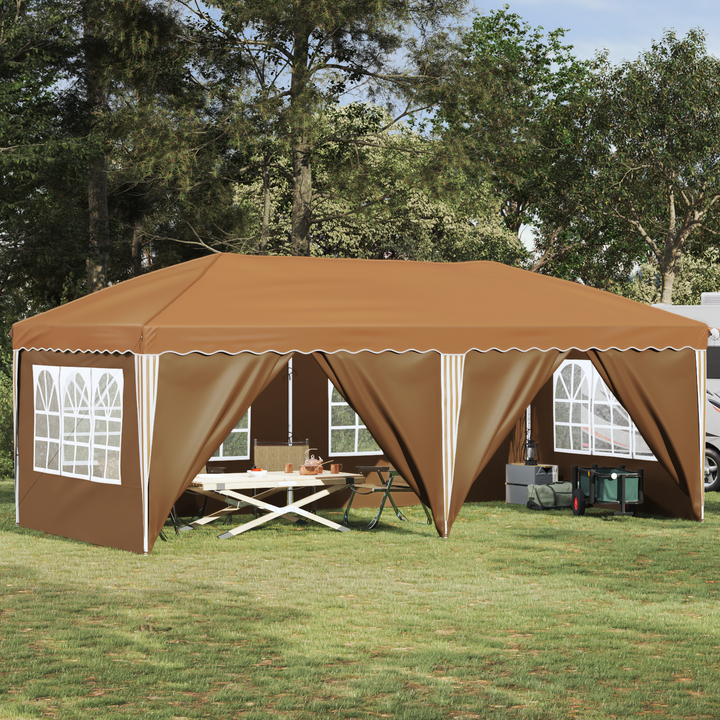 Pop-up Festtelt 575 x 288 x 245 cm Beige