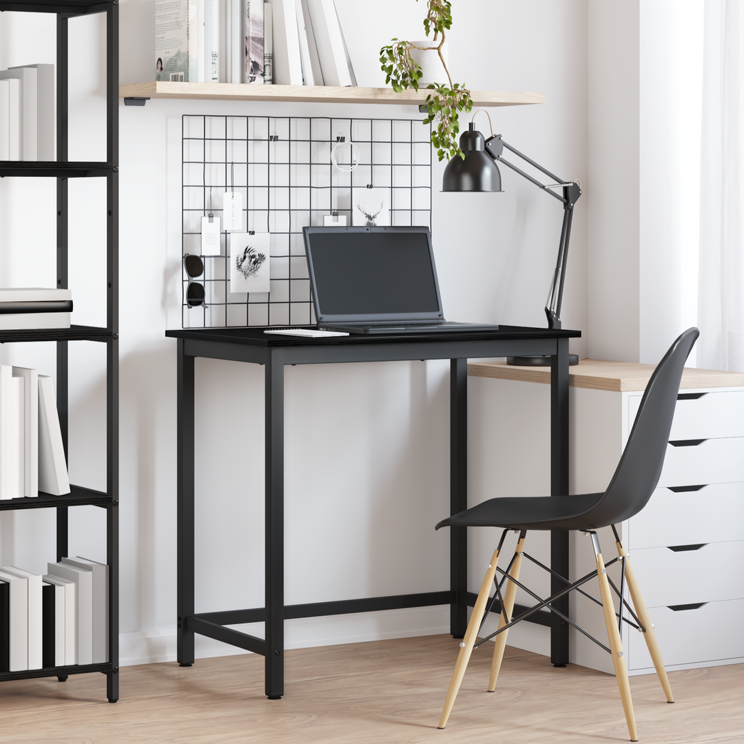 bord Sort eg 100 x 50 x 76,5 cm Ingeniørtræ og stål