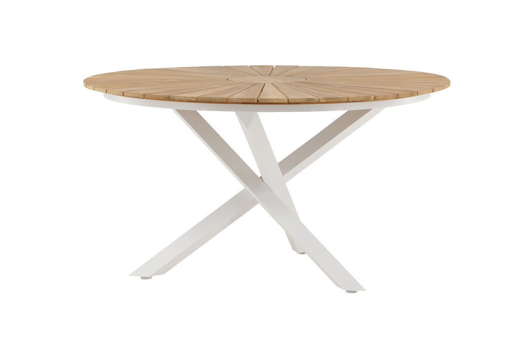 Venture Home Mexico Table ø 140 - White/Teak
