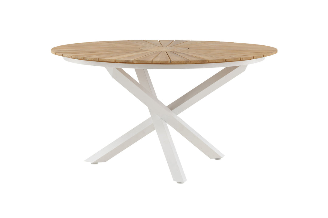 Venture Home Mexico Table ø 140 - White/Teak