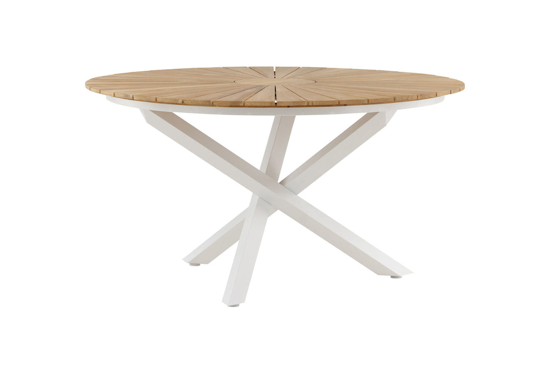 Venture Home Mexico Table ø 140 - White/Teak