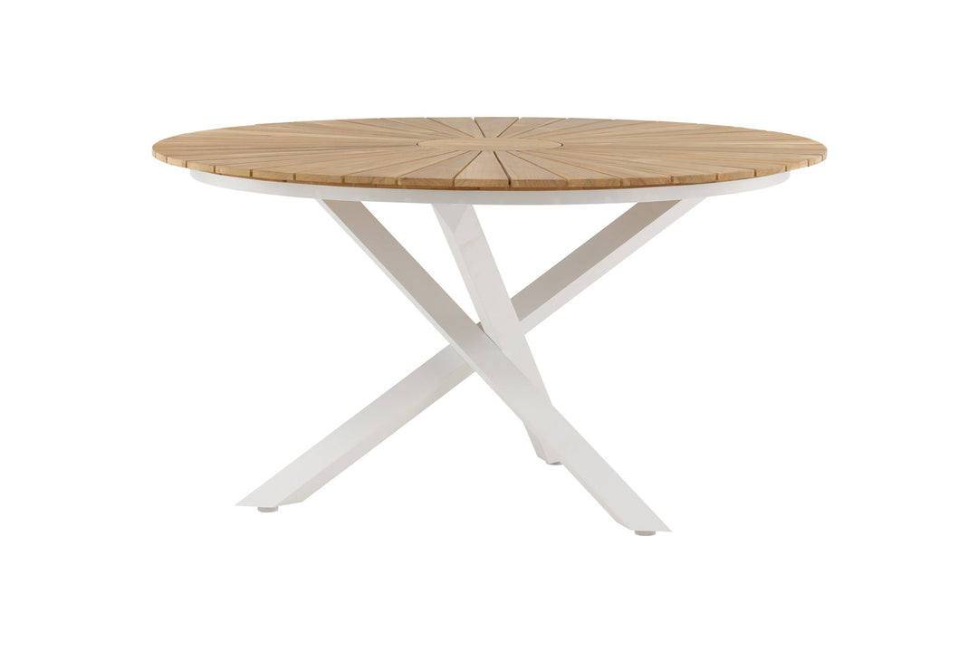 Venture Home Mexico Table ø 140 - White/Teak