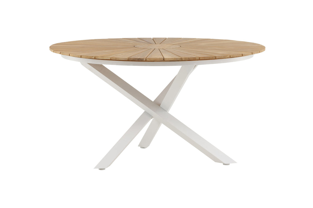 Venture Home Mexico Table ø 140 - White/Teak