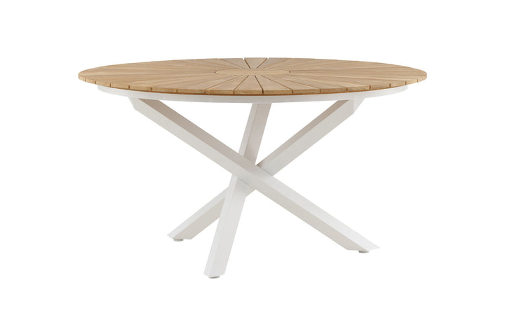 Venture Home Mexico Table ø 140 - White/Teak