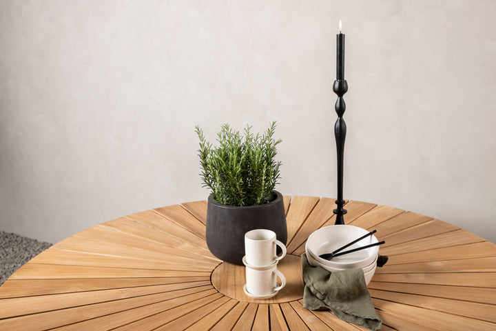 Venture Home Mexico Table ø 140 - White/Teak