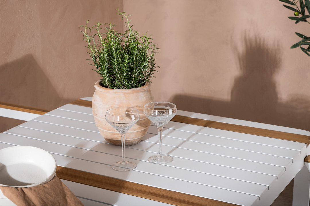 Venture Home Togo - Dining Table- White / Teak - Allu / Teak - 150*100 _1+ Mexico Chair - White/Teak _4
