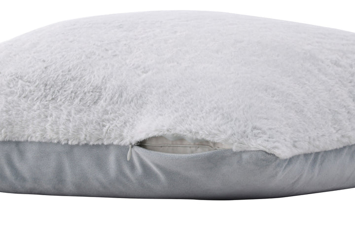 Venture Home Thea Cushion Cover Rabbit fur/Poly Velvet - Grey 50x50