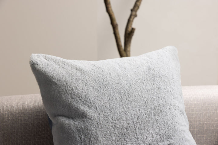Venture Home Thea Cushion Cover Rabbit fur/Poly Velvet - Grey 50x50
