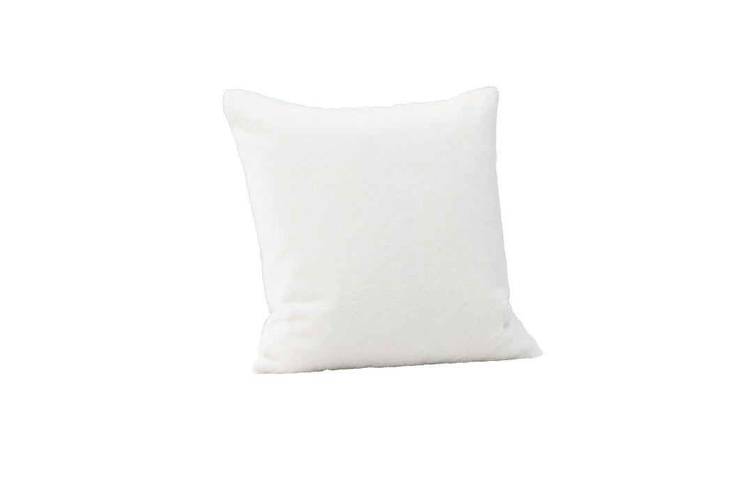 Venture Home Thea Cushion Cover Rabbit fur/Poly Velvet - White 50x50