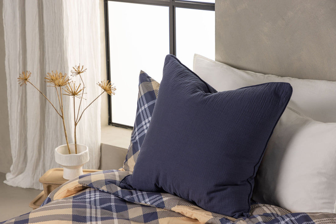 Venture Home Tyra Cushion Cover Cotton Gauze - Blue 60x60