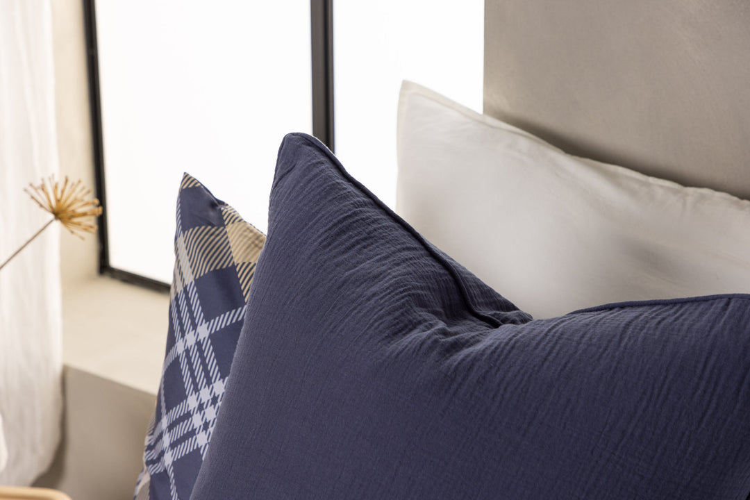 Venture Home Tyra Cushion Cover Cotton Gauze - Blue 60x60