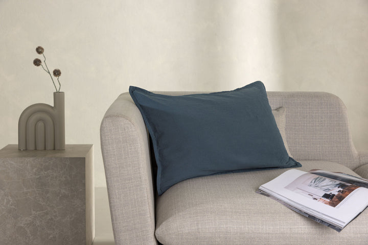 Venture Home Ronja Cushion Cover Washed Cotton - Dusty Blue 40x60