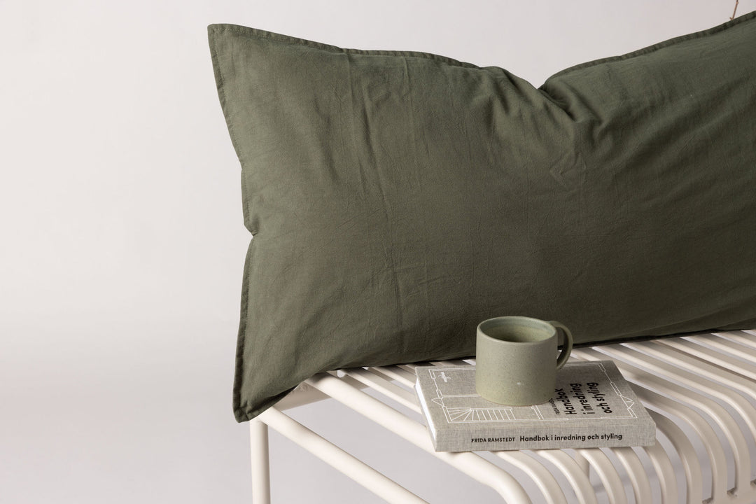 Venture Home Ronja Cushion Cover Washed Cotton - Green / 50x90