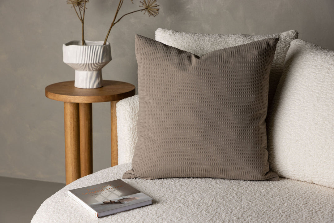 Venture Home Celine Cushion Cover Poly Waffle - Light grey 50x50