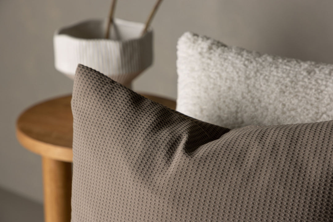 Venture Home Celine Cushion Cover Poly Waffle - Light grey 50x50