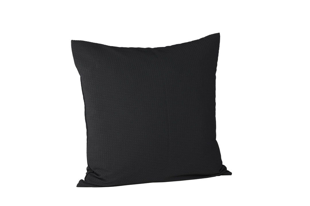 Venture Home Celine Cushion Cover Poly Waffle - Black 50x50