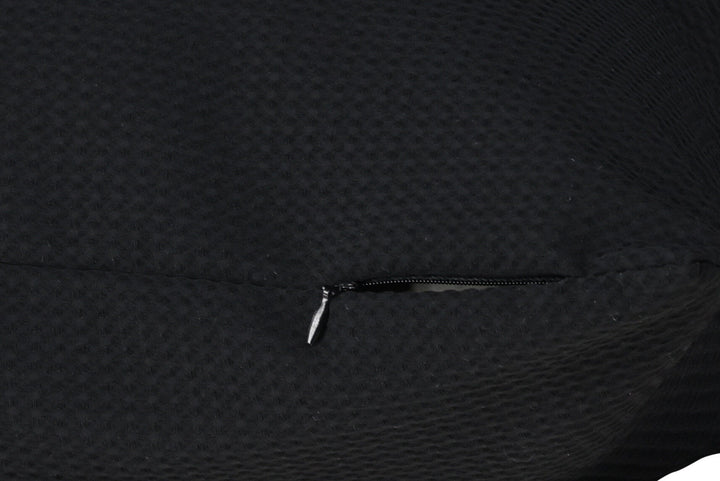 Venture Home Celine Cushion Cover Poly Waffle - Black 50x50