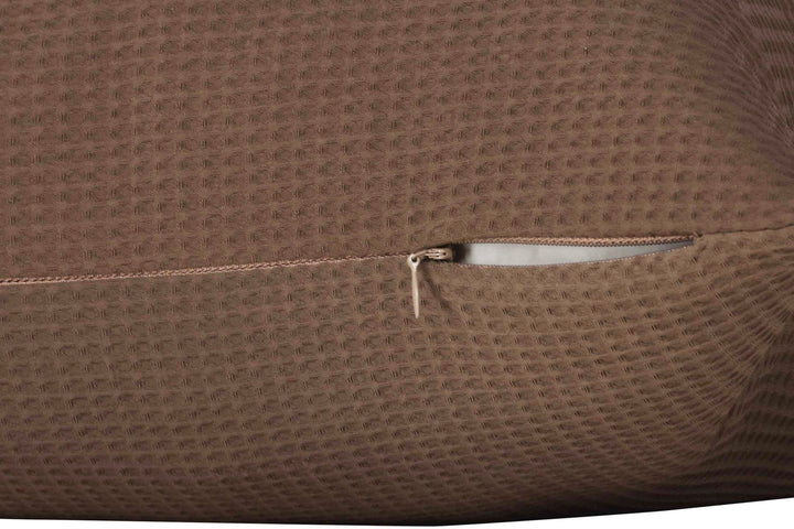 Venture Home Celine Cushion Cover Poly Waffle - Dark Brown 50x50