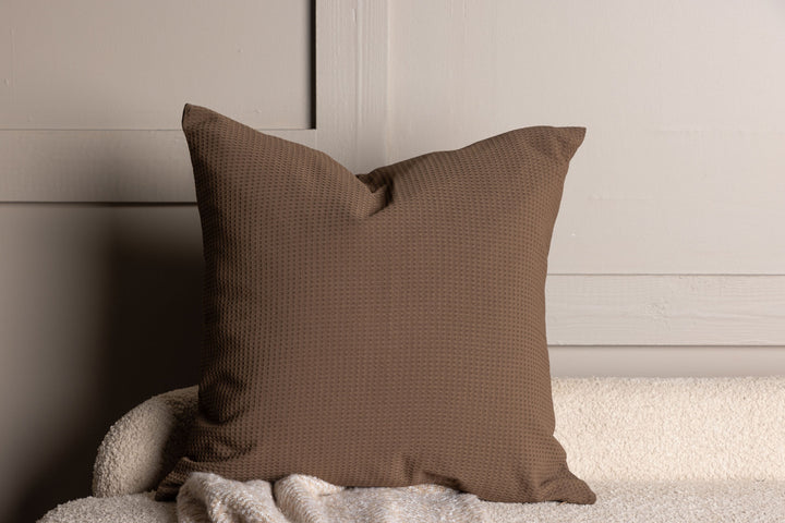 Venture Home Celine Cushion Cover Poly Waffle - Dark Brown 50x50