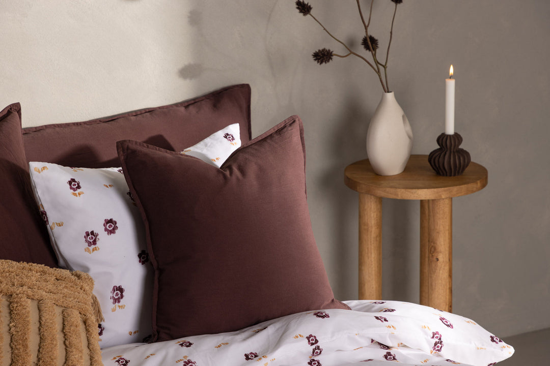 Venture Home Ronja Cushion Cover Washed Cotton - Brown 45x45