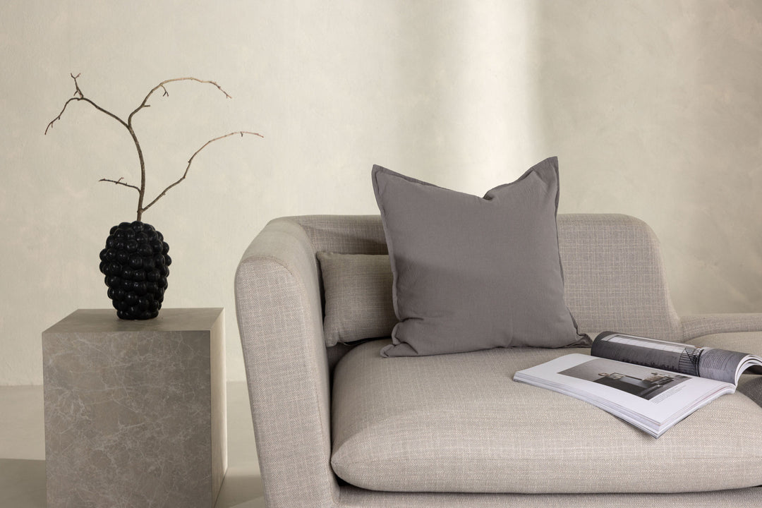 Venture Home Ronja Cushion Cover Washed Cotton - Grey 45x45