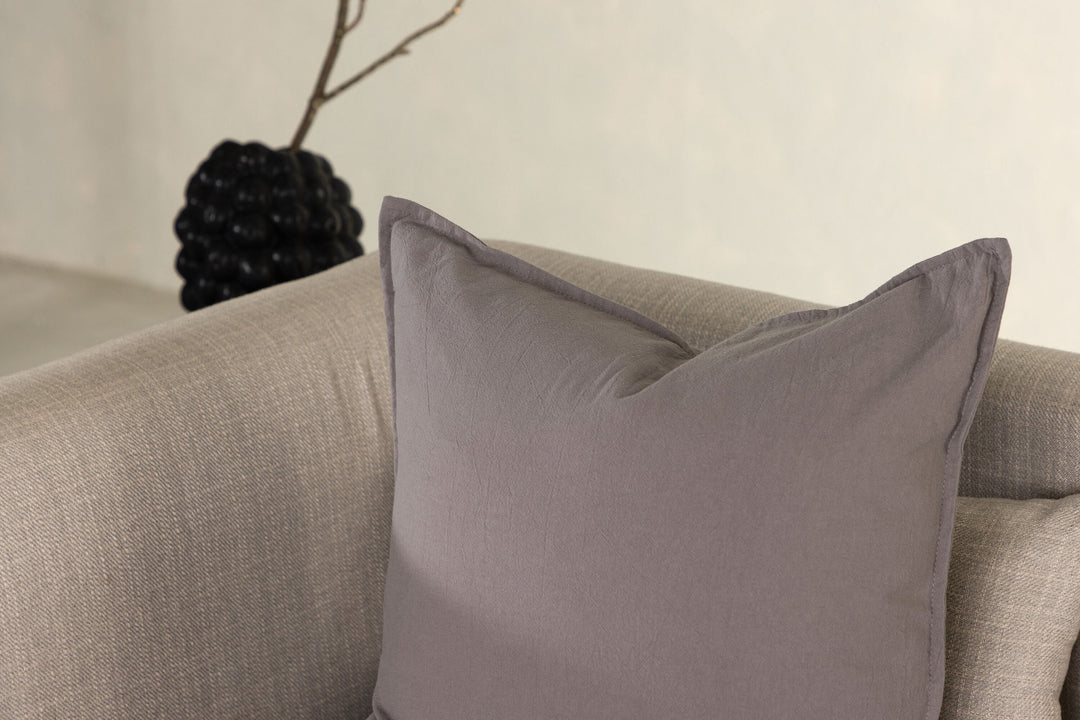 Venture Home Ronja Cushion Cover Washed Cotton - Grey 45x45