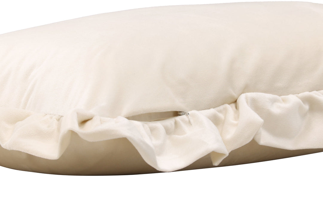 Venture Home Hailey Cushion Cover Poly Velvet - White 70x100