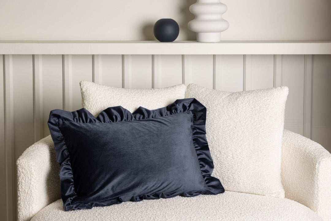 Venture Home Hailey Cushion Cover Poly Velvet - Dark Blue 40x60