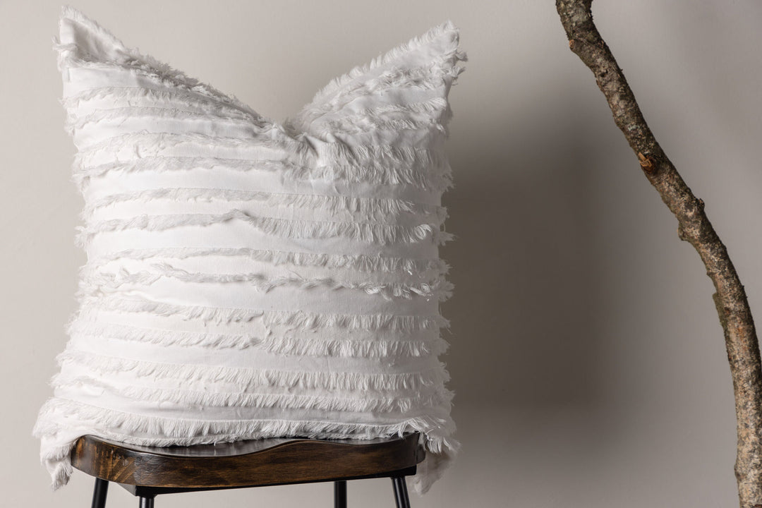 Venture Home Edith Cushion Cover Cotton - White 60x60