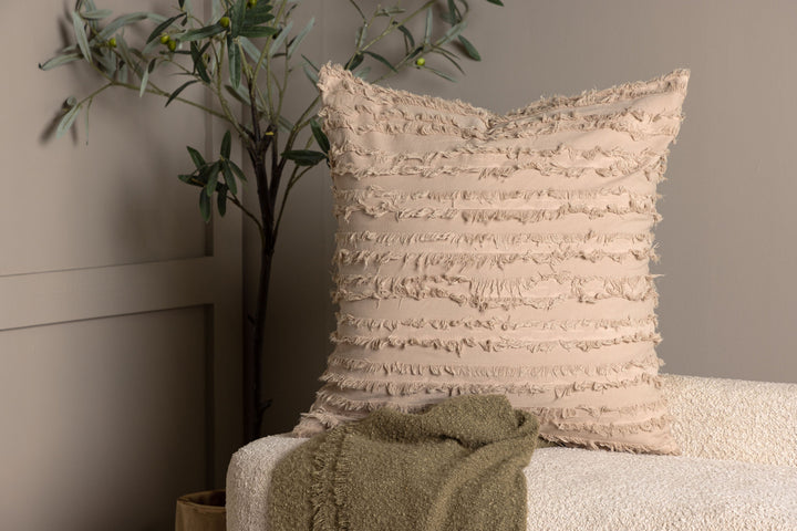 Venture Home Edith Cushion Cover Cotton - Beige 60x60